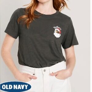 🎉 5/$15 | OLD NAVY | Dark Gray Graphic T-Shirt
